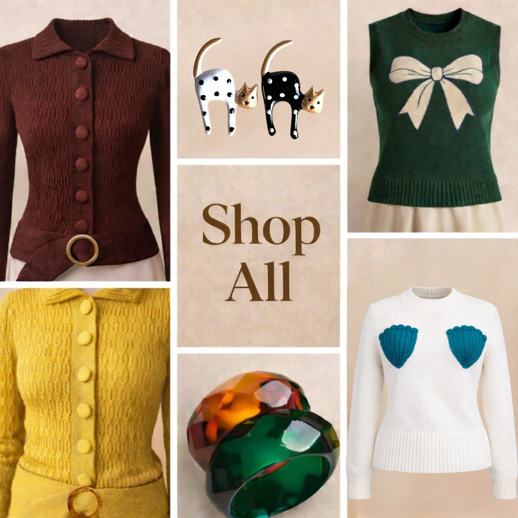 Shop all menu with knitwear and accessories 